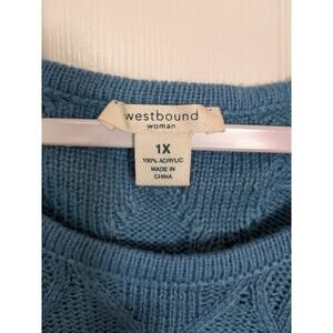 Westbound 1x cold shoulder sweater